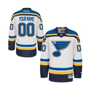 Women's Reebok St. Louis Blues Customized Premier White Away NHL Jersey