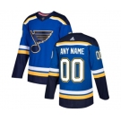 Youth Adidas St. Louis Blues Customized Authentic Royal Blue Home NHL Jersey