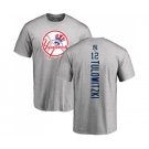 Baseball New York Yankees #12 Troy Tulowitzki Ash Backer T-Shirt