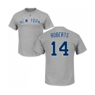 MLB Nike New York Yankees #14 Brian Roberts Gray Name & Number T-Shirt