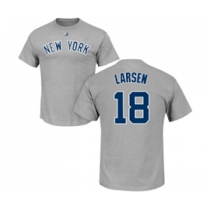 MLB Nike New York Yankees #18 Don Larsen Gray Name & Number T-Shirt