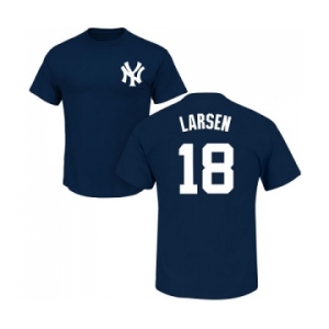 MLB Nike New York Yankees #18 Don Larsen Navy Blue Name & Number T-Shirt