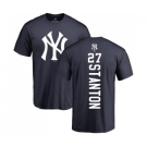 MLB Nike New York Yankees #27 Giancarlo Stanton Navy Blue Backer T-Shirt