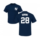 MLB Nike New York Yankees #28 Austin Romine Navy Blue Name & Number T-Shirt