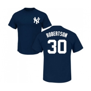 MLB Nike New York Yankees #30 David Robertson Navy Blue Name & Number T-Shirt