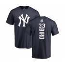 MLB Nike New York Yankees #33 Greg Bird Navy Blue Backer T-Shirt