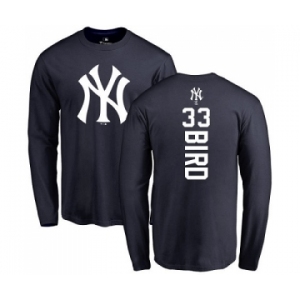 MLB Nike New York Yankees #33 Greg Bird Navy Blue Name & Number T-Shirt