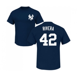 MLB Nike New York Yankees #42 Mariano Rivera Navy Blue Name & Number T-Shirt