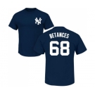 MLB Nike New York Yankees #68 Dellin Betances Navy Blue Name & Number T-Shirt