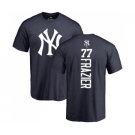 MLB Nike New York Yankees #77 Clint Frazier Navy Blue Backer T-Shirt