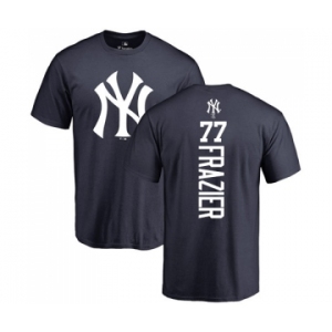 MLB Nike New York Yankees #77 Clint Frazier Navy Blue Backer T-Shirt