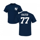 MLB Nike New York Yankees #77 Clint Frazier Navy Blue Name & Number T-Shirt