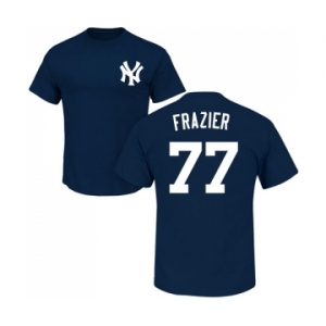 MLB Nike New York Yankees #77 Clint Frazier Navy Blue Name & Number T-Shirt