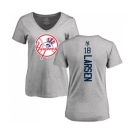 MLB Women's Nike New York Yankees #18 Don Larsen Ash Backer T-Shirt