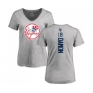 MLB Women's Nike New York Yankees #18 Johnny Damon Ash Backer T-Shirt