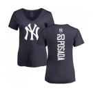 MLB Women's Nike New York Yankees #20 Jorge Posada Navy Blue Backer T-Shirt