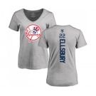 MLB Women's Nike New York Yankees #22 Jacoby Ellsbury Ash Backer T-Shirt