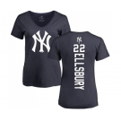 MLB Women's Nike New York Yankees #22 Jacoby Ellsbury Navy Blue Backer T-Shirt