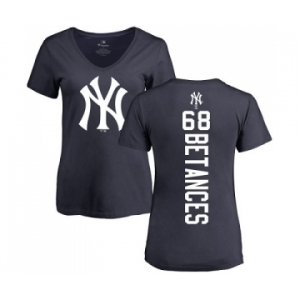 MLB Women's Nike New York Yankees #68 Dellin Betances Navy Blue Backer T-Shirt