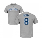 Women's New York Yankees #8 Yogi Berra Replica White Home Baseball Jersey