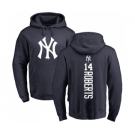 MLB Nike New York Yankees #14 Brian Roberts Navy Blue Backer Pullover Hoodie