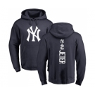 MLB Nike New York Yankees #2 Derek Jeter Navy Blue Backer Pullover Hoodie