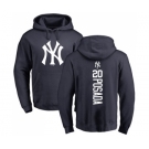 MLB Nike New York Yankees #20 Jorge Posada Navy Blue Backer Pullover Hoodie