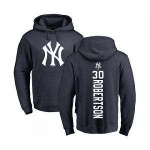 MLB Nike New York Yankees #30 David Robertson Navy Blue Backer Pullover Hoodie