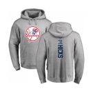MLB Nike New York Yankees #31 Aaron Hicks Ash Backer Pullover Hoodie