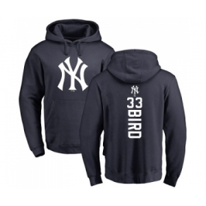 MLB Nike New York Yankees #33 Greg Bird Navy Blue Backer Pullover Hoodie
