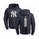 MLB Nike New York Yankees #42 Mariano Rivera Navy Blue Backer Pullover Hoodie