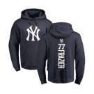MLB Nike New York Yankees #77 Clint Frazier Navy Blue Backer Pullover Hoodie