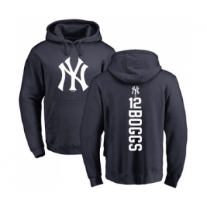 Men's New York Yankees #12 Wade Boggs Replica Green Salute to Service Baseball Jersey