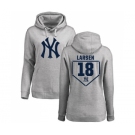 MLB Women's Nike New York Yankees #18 Don Larsen Gray RBI Pullover Hoodie