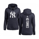 MLB Women's Nike New York Yankees #25 Gleyber Torres Navy Blue Backer Pullover Hoodie