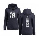 MLB Women's Nike New York Yankees #31 Aaron Hicks Navy Blue Backer Pullover Hoodie