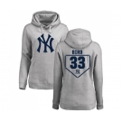 MLB Women's Nike New York Yankees #33 Greg Bird Navy Blue Backer Pullover Hoodie