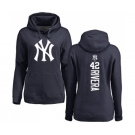 MLB Women's Nike New York Yankees #42 Mariano Rivera Navy Blue Backer Pullover Hoodie