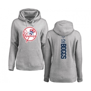 Women's New York Yankees #12 Wade Boggs Replica Pink Fashion Cool Base Baseball Jersey