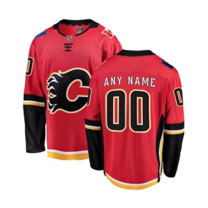 Calgary Flames Customized Fanatics Branded Red Home Breakaway Hockey Jersey