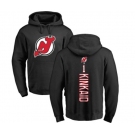 Hockey New Jersey Devils #1 Keith Kinkaid Black Backer Pullover Hoodie