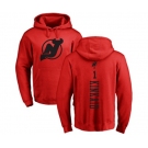 Hockey New Jersey Devils #1 Keith Kinkaid Red One Color Backer Pullover Hoodie