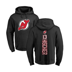 Hockey New Jersey Devils #13 Nico Hischier Black Backer Pullover Hoodie