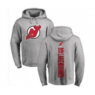 Hockey New Jersey Devils #15 Jamie Langenbrunner Ash Backer Pullover Hoodie