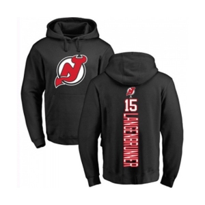 Hockey New Jersey Devils #15 Jamie Langenbrunner Black Backer Pullover Hoodie