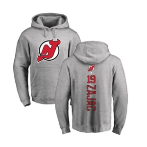 Hockey New Jersey Devils #19 Travis Zajac Ash Backer Pullover Hoodie