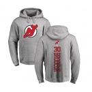 Hockey New Jersey Devils #30 Martin Brodeur Ash Backer Pullover Hoodie