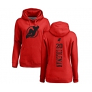 Hockey Women New Jersey Devils #20 Blake Coleman Red One Color Backer Pullover Hoodie