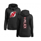 Hockey Women New Jersey Devils #31 Eddie Lack Black Backer Pullover Hoodie