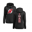 Hockey Women New Jersey Devils #44 Miles Wood Black Backer Pullover Hoodie